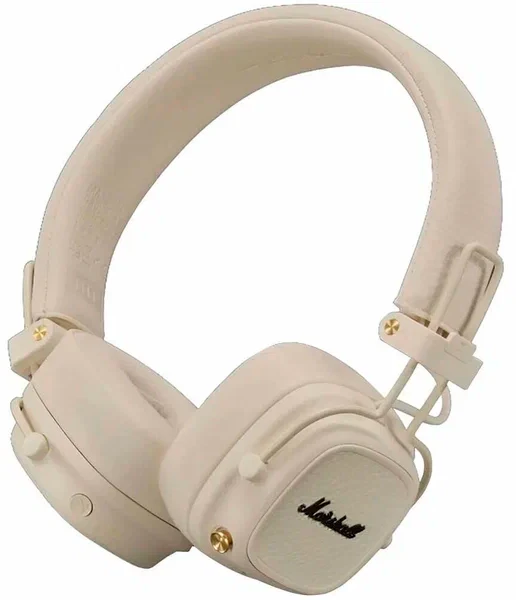 Гарнитура беспроводная Marshall Major V Cream; накладные; bluetooth 5,3; оголовье; 20 - 20 000 Гц; 32 Ом; встроенный микрофон; регулятор громкости; 3,