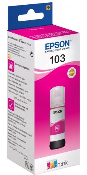 Контейнер Epson 103 Magenta OEM (C13T00S34A***); L11XX/L31XX/L51XX; 70 мл; пурпурный