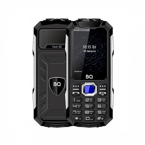 Мобильный телефон BQ Tank SE (BQ 2432***) черный; 2.4"; TFT; 320x240; нет камеры; 32 Мб/32 Мб; 2 500 мА/ч