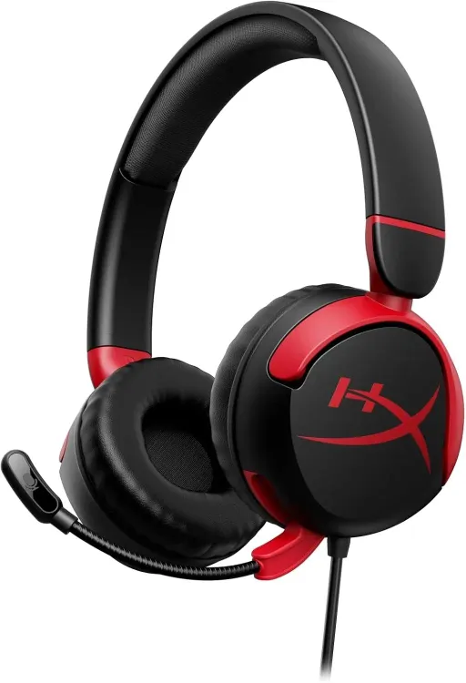Гарнитура игровая HP HyperX Cloud Mini (7G8F4AA); оголовье (headband); 1,5 м; 3,5 мм; черный+красный