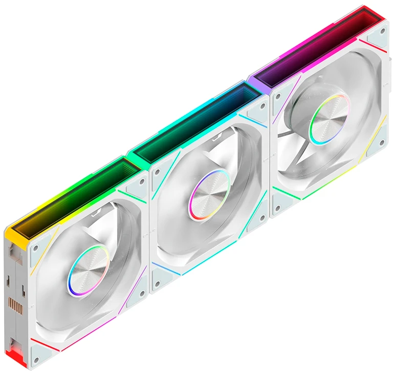 Вентилятор 120 мм PentaWave комплкект White (PF-U12WS); 4-pin(PWM)+3-pin(ARGB); 600-2000 об/мин; 29,6 дБ; плакстик; подсветка; белый
