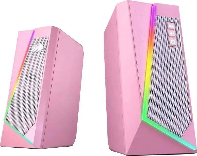 Акустическая система 2.0 Redragon ANVIL Pink (71776***); 6 Вт; 270 - 20 000 Гц; пластик; подсветка; регулятор на передней панели; USB; розовый