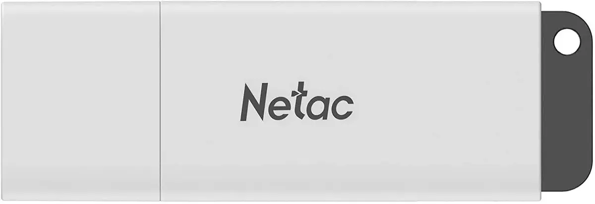 Накопитель USB-флэш 8 ГБ Netac U185  (NT03U185N-008G-20WH); USB 2.0; классическая, с колпачком; пластик; белый