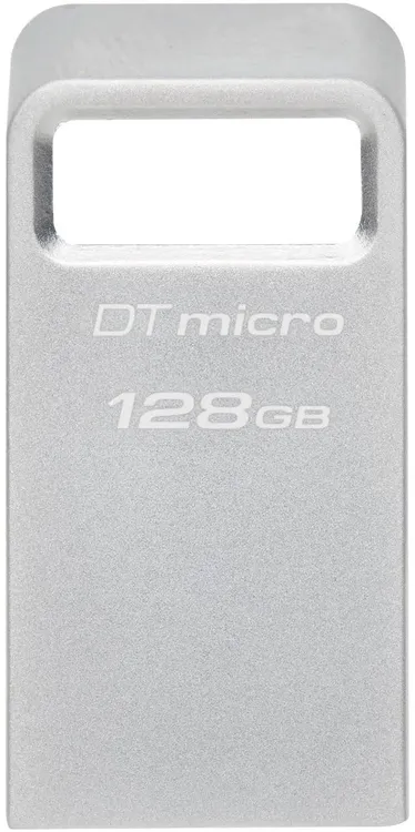 Накопитель USB-флэш 128 ГБ Kingston DataTraveler Micro (DTMC3G2/128GB***); USB 3.2; моноблок; металл