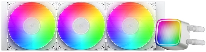 Система жидкостного охлаждения 360 мм Geometric Future Eskimo Pro 360 ARGB White (1C251W0361000); активная; 3x120 мм; 2000 об/мин; 34.2 дБ