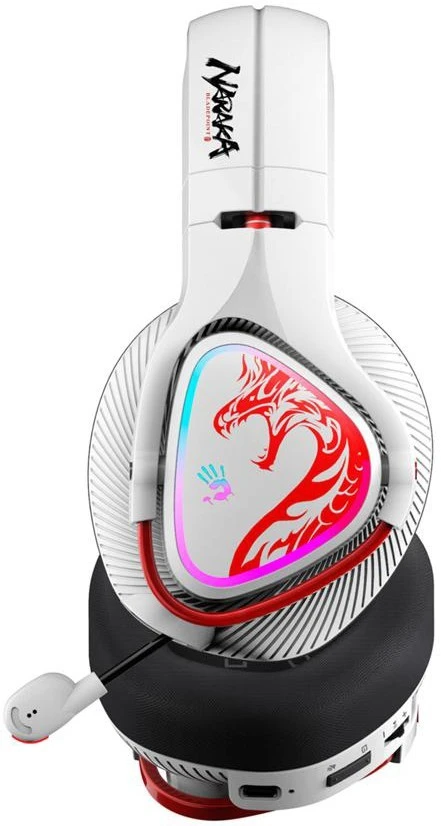 Гарнитура беспроводная A4Tech Bloody MR720 (MR720 NARAKA***); накладные; Bluetooth/2.4 Ггц; оголовье