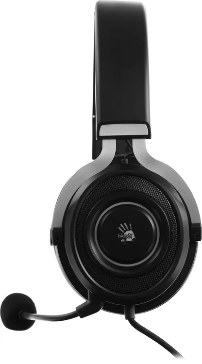 Гарнитура игровая A4Tech Bloody G535P (G535P 4PIN+USB/BLACK+SILVER***); оголовье; 20 - 20 000 Гц; 16 Ом; 2 м; микрофон; регулятор громкости; 3,5 мм (m
