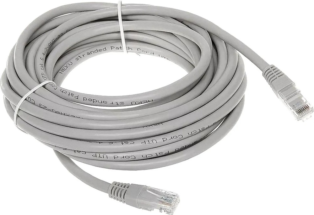 Кабель патч-корд ExeGate Grey UTP-5e-5M-GY (EX138964RUS); не экранированный; кат. 5е; 4-х парный; 5,0 м