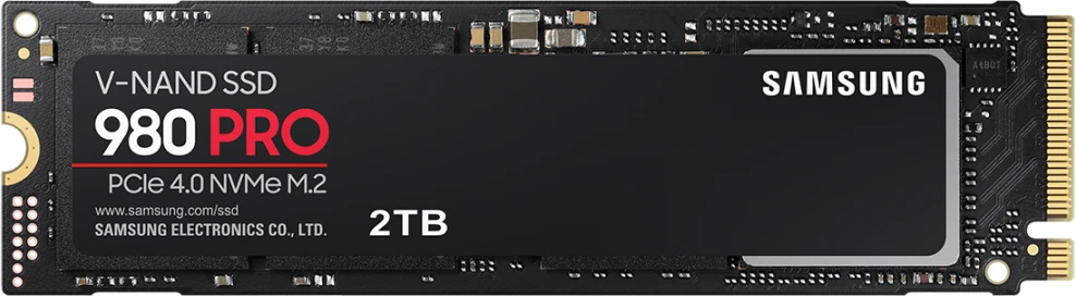 Накопитель SSD 2 ТБ Samsung 980 Pro (MZ-V8P2T0BW); M.2 (2280); 7000Мб/с -  5100Mб/с; 3D TLC; PCI-E Gen4 x4; RET