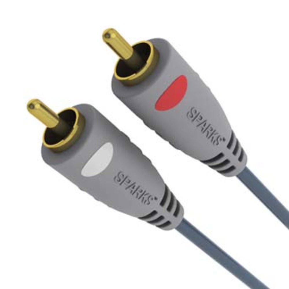 Кабель межблочный Sparks (SG1111***); 2 х RCA; 2 x RCA; позолоченные коннекторы; 3,0 м