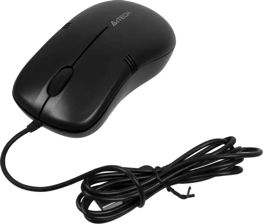 Мышь проводная A4Tech OP-560NU*; USB; оптический; 1200 dpi; 3 кнопки; колесо-кнопка; чёрный