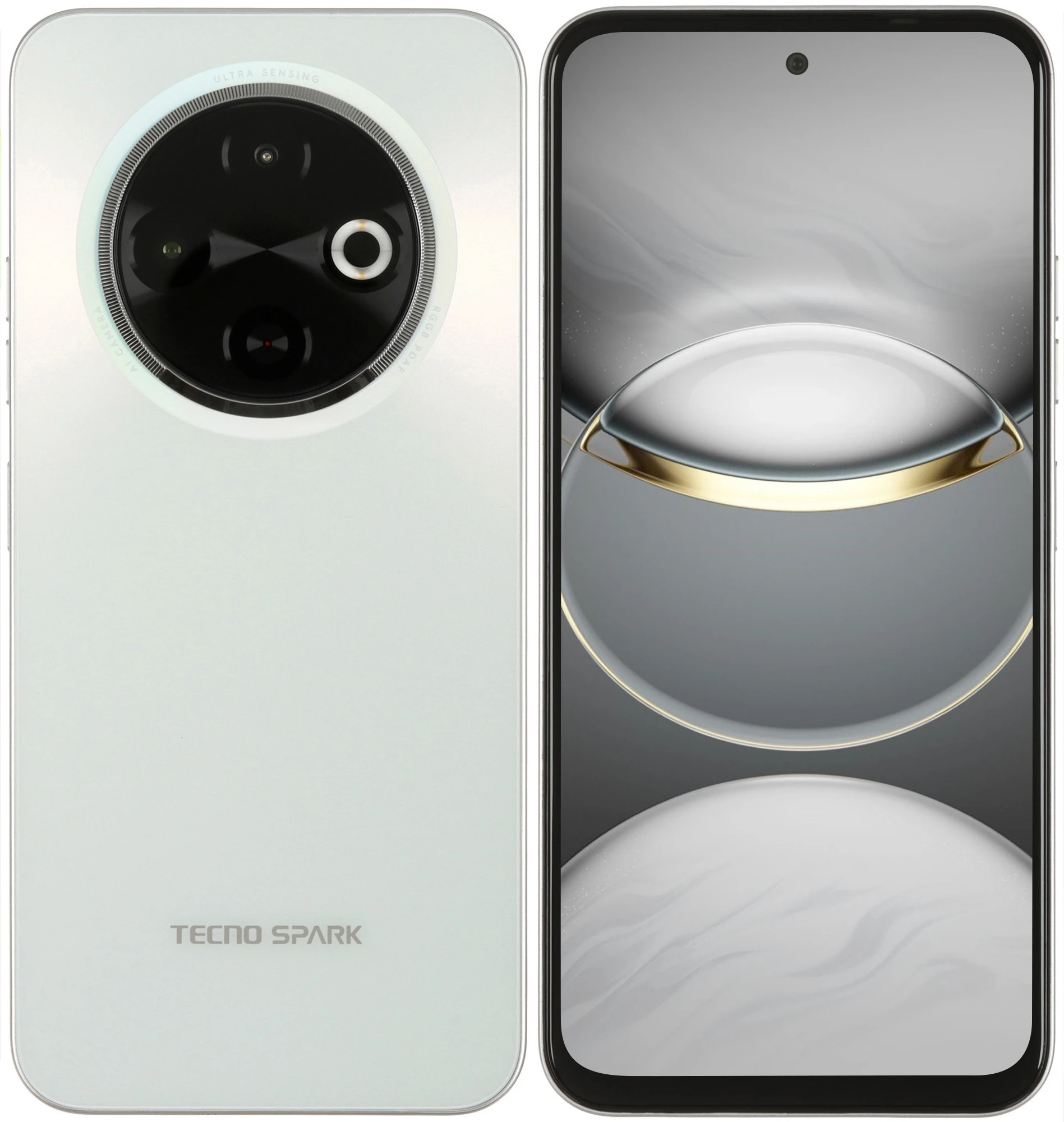 Смартфон Tecno Spark 30c 8/256Gb White;  6.67" IPS 120Гц; 1600x720; MT Helio G81 8 ядер 2 ГГц; 8Гб/256Гб; 48+0.08 Мп/8Мп BT5.0; WiFi 802.11ac; Android