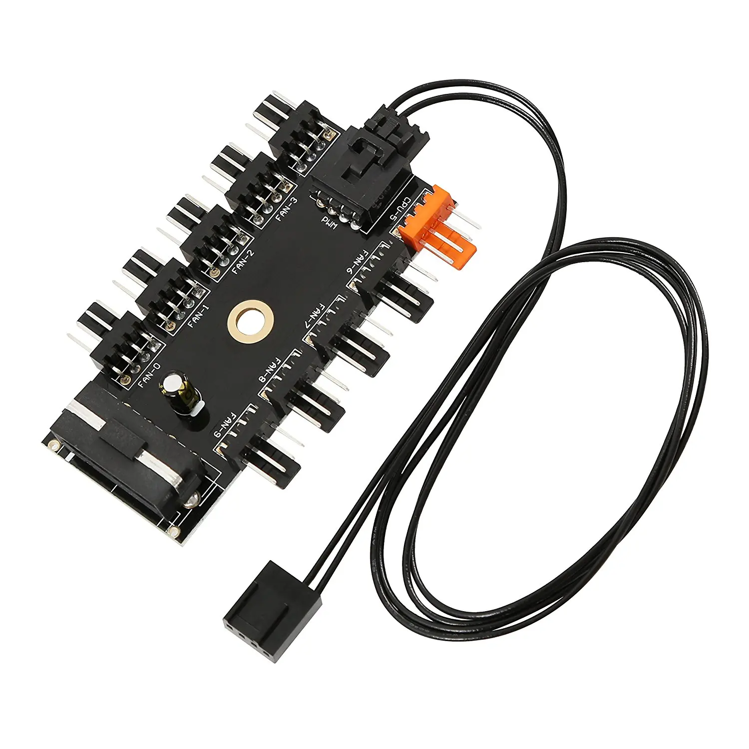 Разветвитель вентиляторов (TSR249-4Pin/10***); 10 вентиляторов; 4-pin