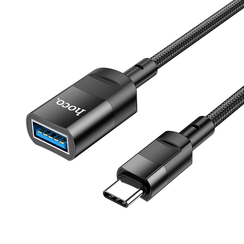 Удлинитель USB 3.0 Type-C/Type-C Hoco U107; 60Вт, 3А; 1,2 м; черный