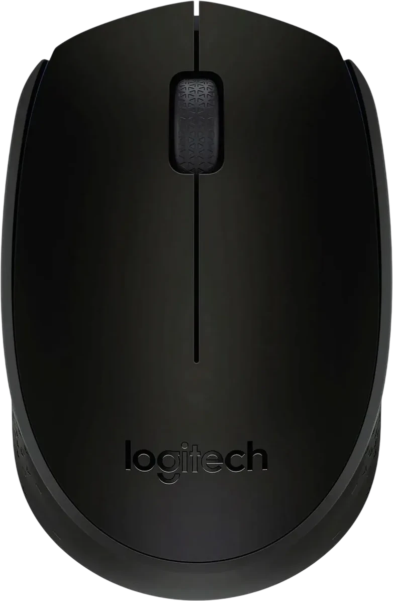 Мышь беспроводная Logitech B170 Black (910-004798); USB; оптический; 1000 dpi; 2 кнопки; колесо прокрутки; 1xAA; черный