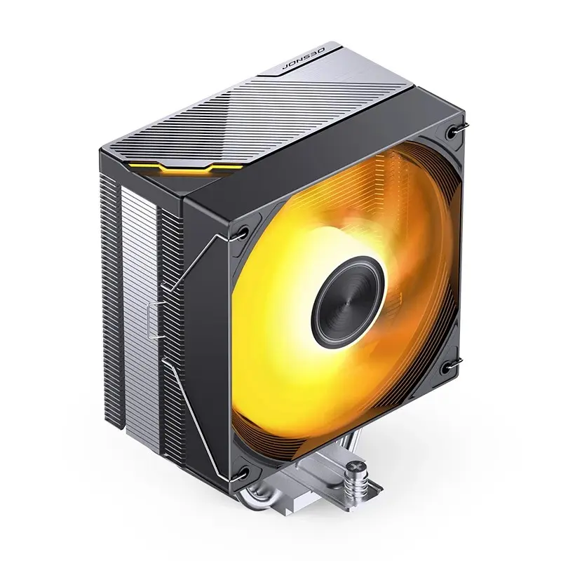 Кулер для процессора 120 мм JONSBO CA40, 1x120 мм, 4 pin, ARGB, 800-1800 об/мин, черный, 225 Вт, 32.6 дБ, 4 трубки, алюминий, медь