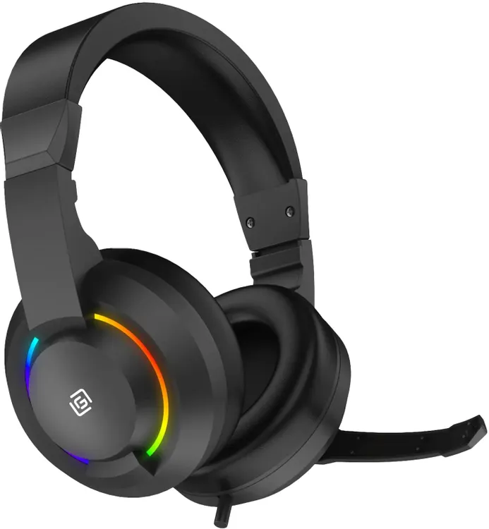 Гарнитура игровая Oklick HS-L315G (2007552); оголовье (headband); 20 Гц - 20 кГц; 32 Ом; 2 м; регулятор громкости;  USB/3,5 мм; подсветка LED