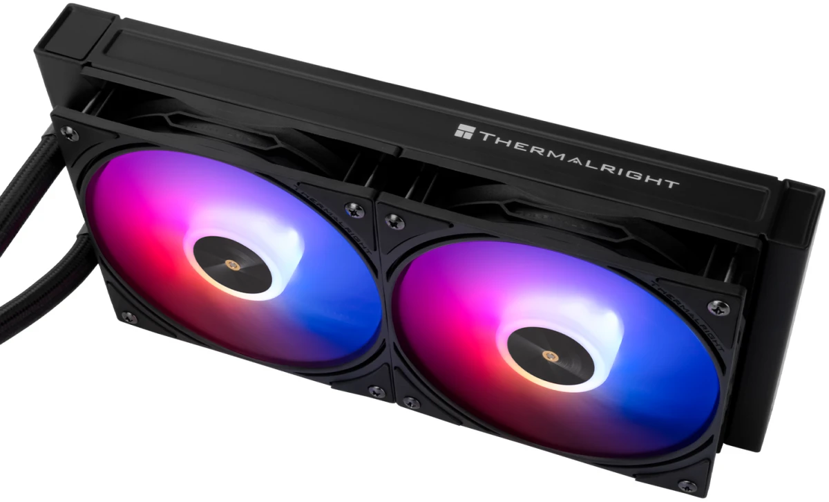 Система жидкостного охлаждения 240 мм Thermalright Frozen Warframe SE 240 ARGB Black (F-WFRAME-SE-240-ARGB-BL); активная; 2 вентилятора; 2000 об/мин;
