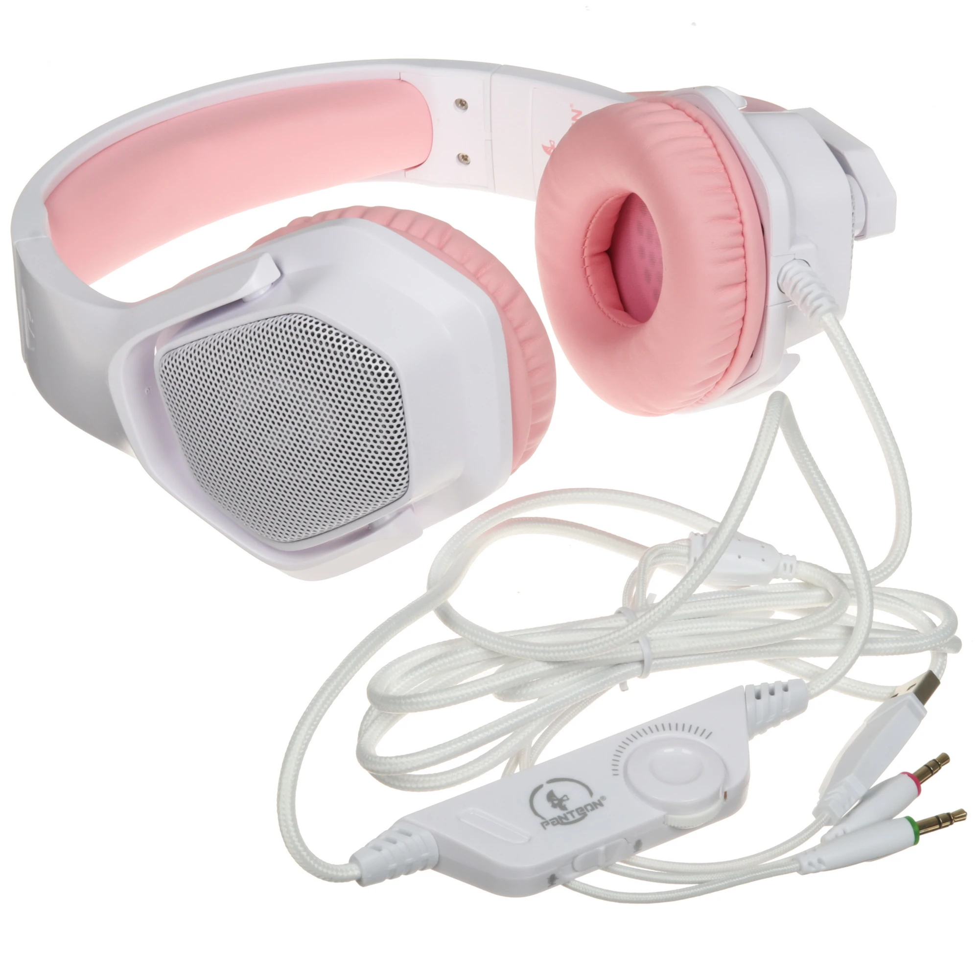 Гарнитура игровая Jet.A PANTEON GHP-280 (GHP-280 White-Pink***); оголовье; 20 - 20 000 Гц; 20 Ом; 2,