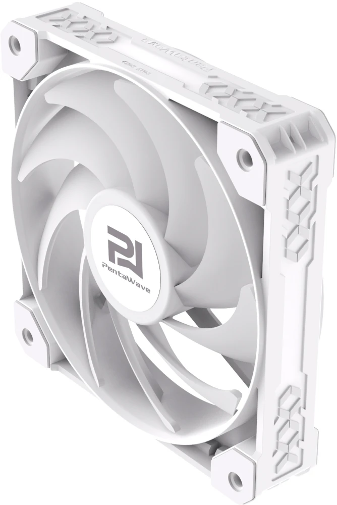 Вентилятор 120 мм PentaWave White (PF-S12W PWM***); 4-pin(PWM); 600 - 1600 об/мин; 29,3 дБ; пластик