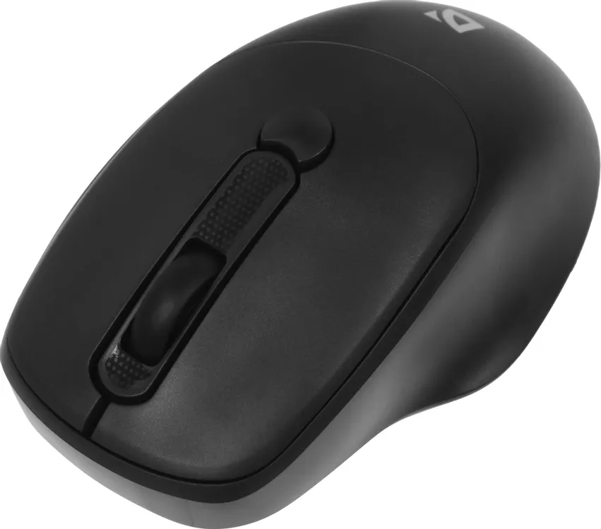 Мышь беспроводная Defender FEAM MM-296 (52296***); USB; оптический; 800/1200/1600 dpi; 4 кнопки; колесо-кнопка; 1хАА; чёрный