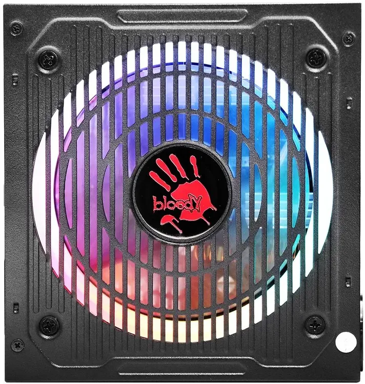 Блок питания 700 Вт Bloody BD-PS700W Black; ATX; 1x24 pin; 1x8(4+4) pin; 4x6+2 pin PCI-E; 6xSata; 2xMolex; 80+ White; 120 мм