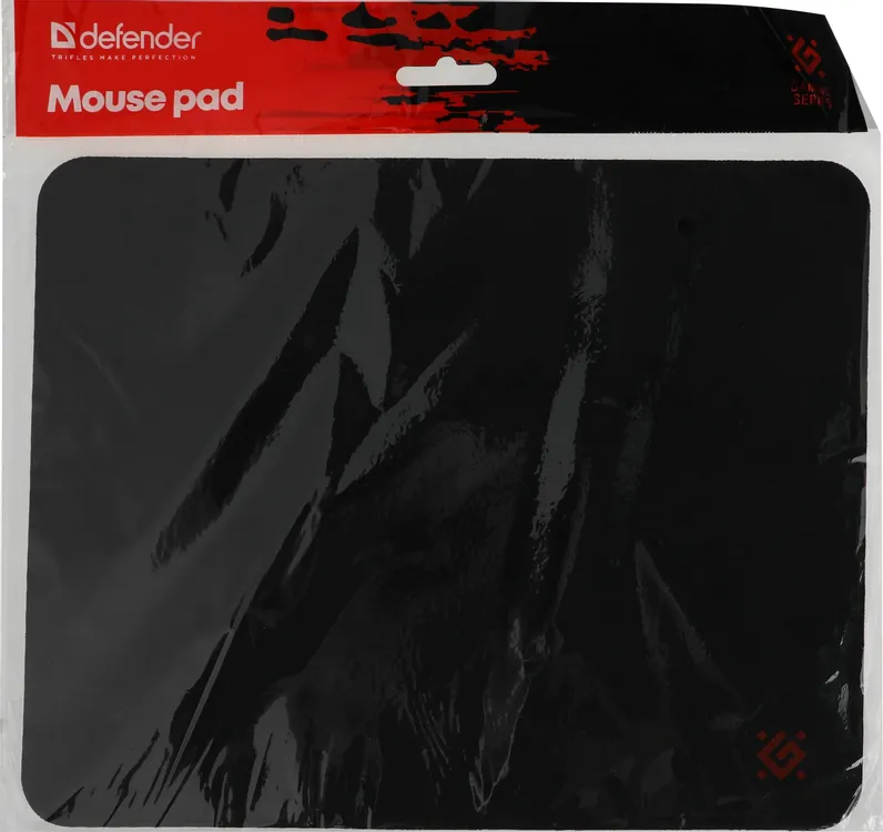 Коврик для мыши Defender Black (50550***); ткань + резиновая основа; 250 х 200 х 3 мм; чёрный