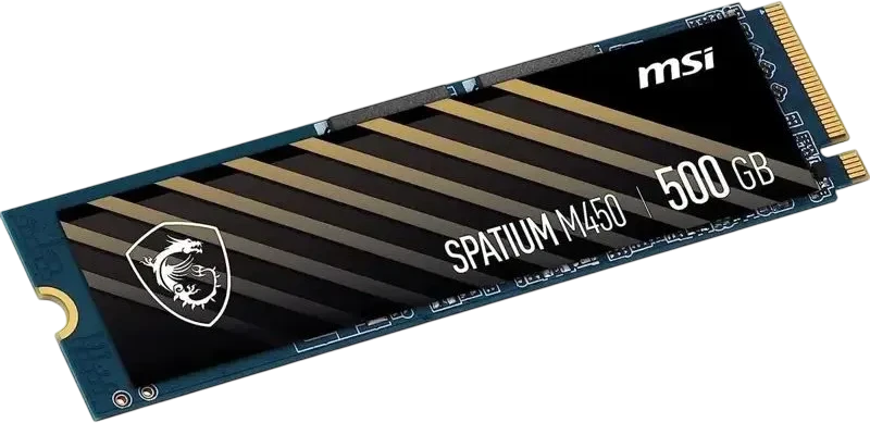 Накопитель SSD 500 ГБ MSI SPATIUM M450 V1 (S78-440K380-P83); M.2 (2280); 3000Мб/с -  2000Mб/с; 3D TLC; PCI-E Gen4 x4; RET
