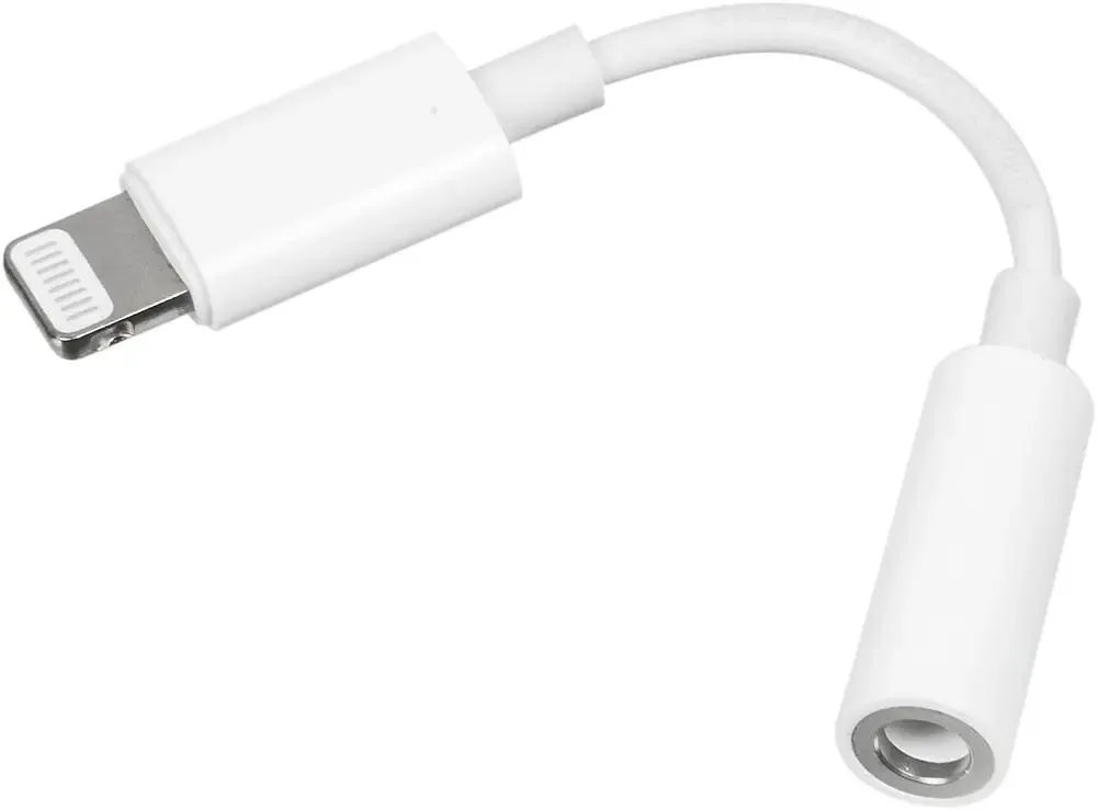 Переходник Apple MMX62ZM/A, Lightning (m) - Jack 3.5 (f) (MMX62ZM/A), белый