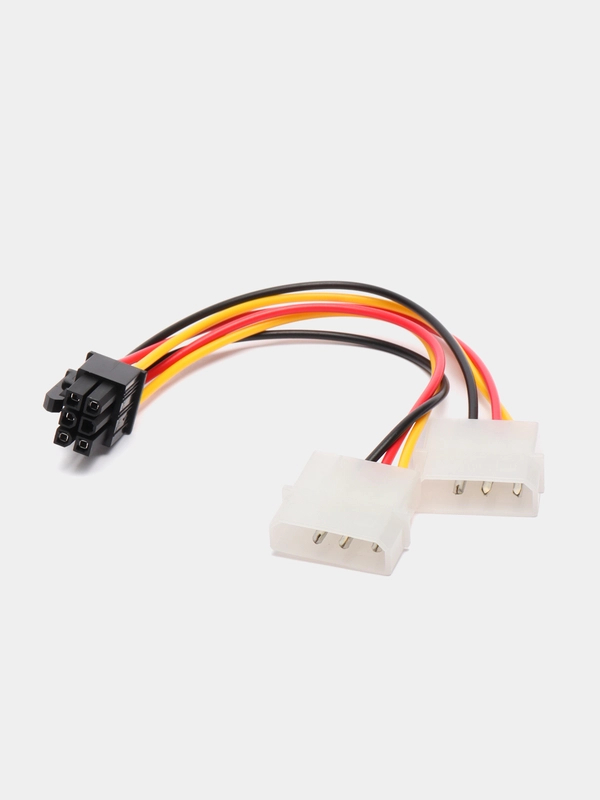 Переходник 2xMolex(4pin) -> PCI-E(6pin); 0,15 м;