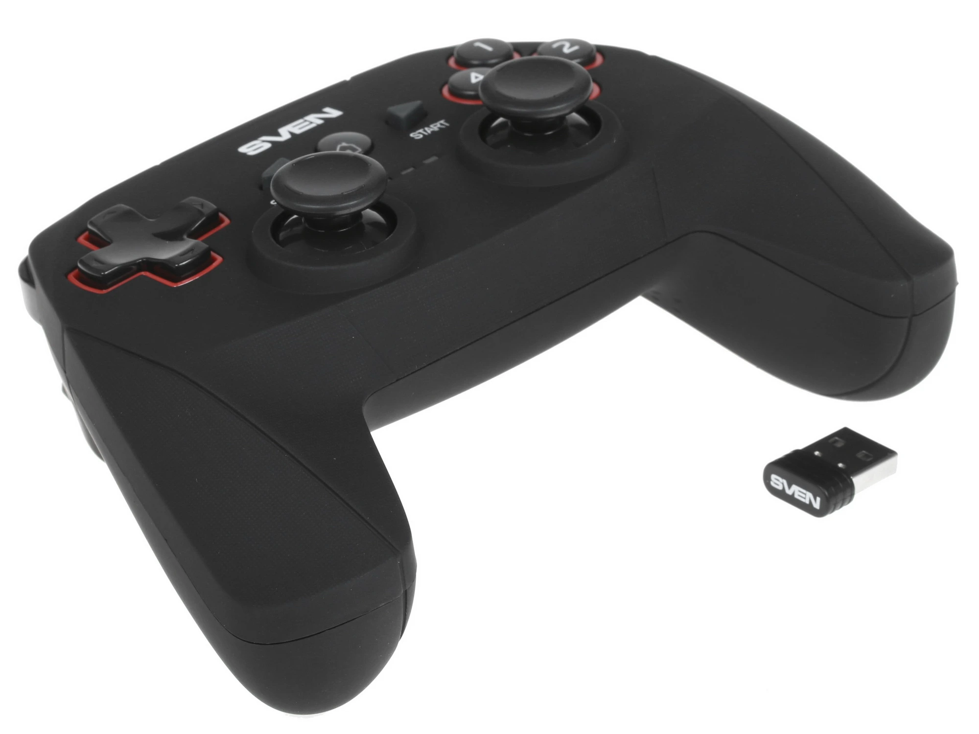 Геймпад беспроводной Sven GC-2040 (SV-015985***); PS3, PC, Android; обратная связь; 11 кнопок; 2; USB; чёрный