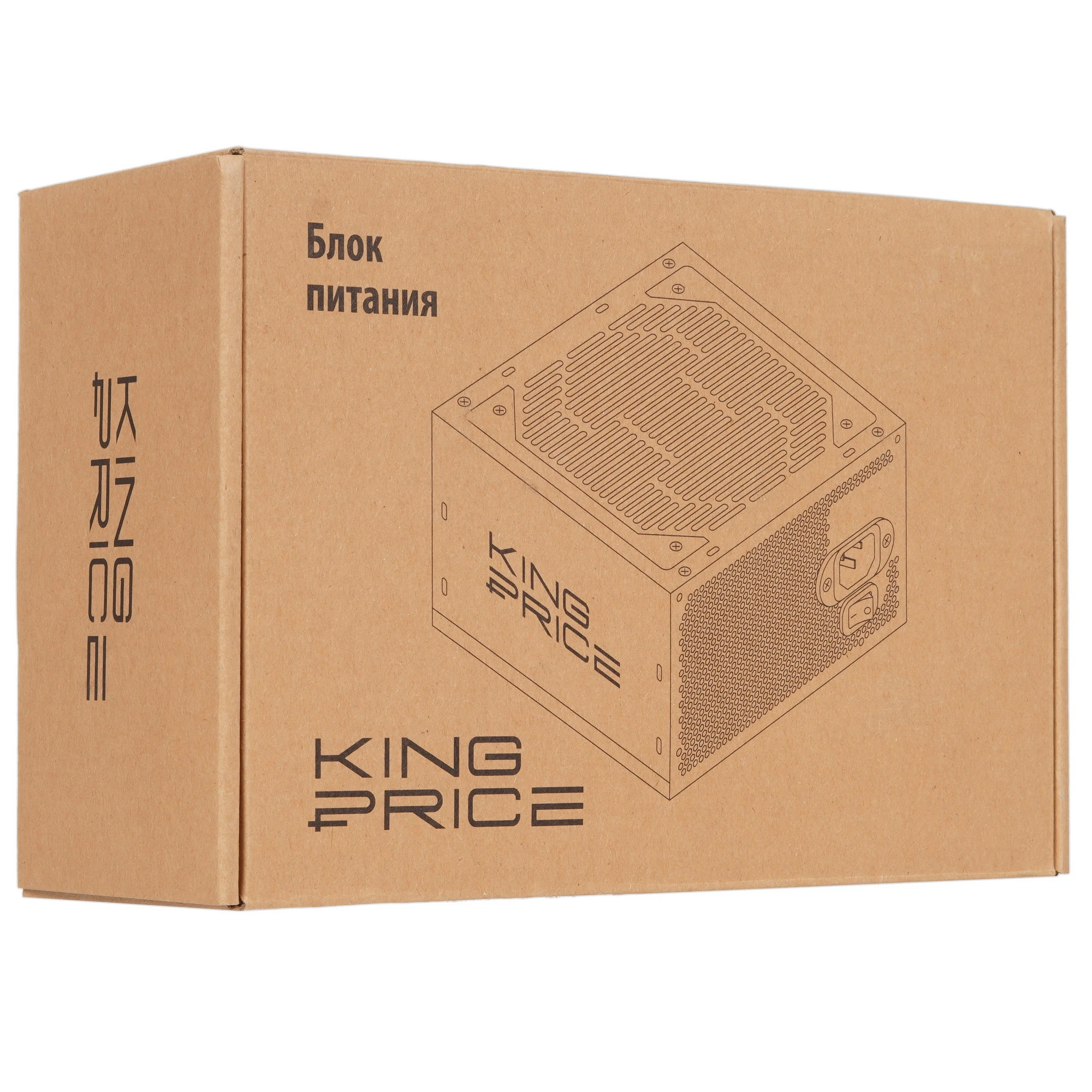Блок питания 500 Вт KingPrice KPPSU500 (KPPSU500V2), черный, ATX, 1x24 pin, 1x4+4 pin, 1x6+2-pin, 4xSATA, 2xMolex, 120 мм