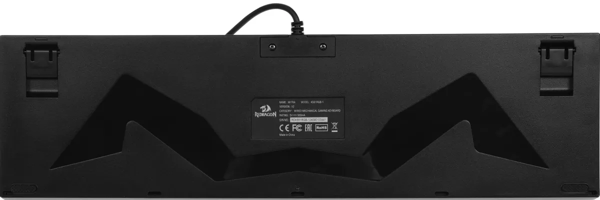 Клавиатура игровая Redragon MITRA (75015***); USB; механическая; 104 клавиши; 12 (+FN); подсветка LED, 18 режимов; ENG\RUS; чёрный