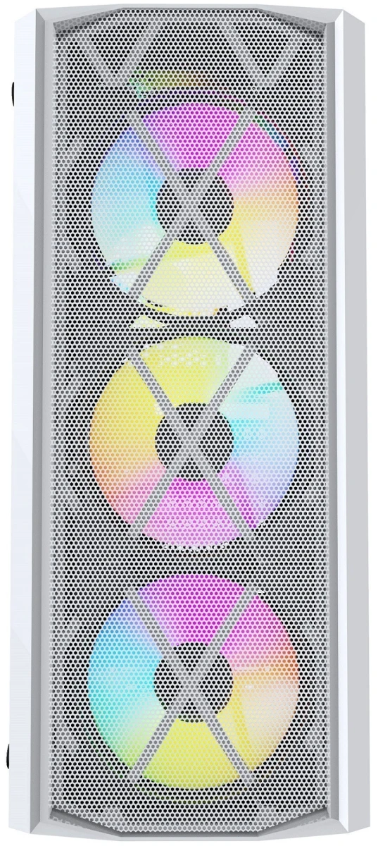 Корпус Powercase Rhombus X4 White (CMRMW-L4***); ATX; Midi-Tower; без БП; сталь; 2x3.5" int.; 4 x 12