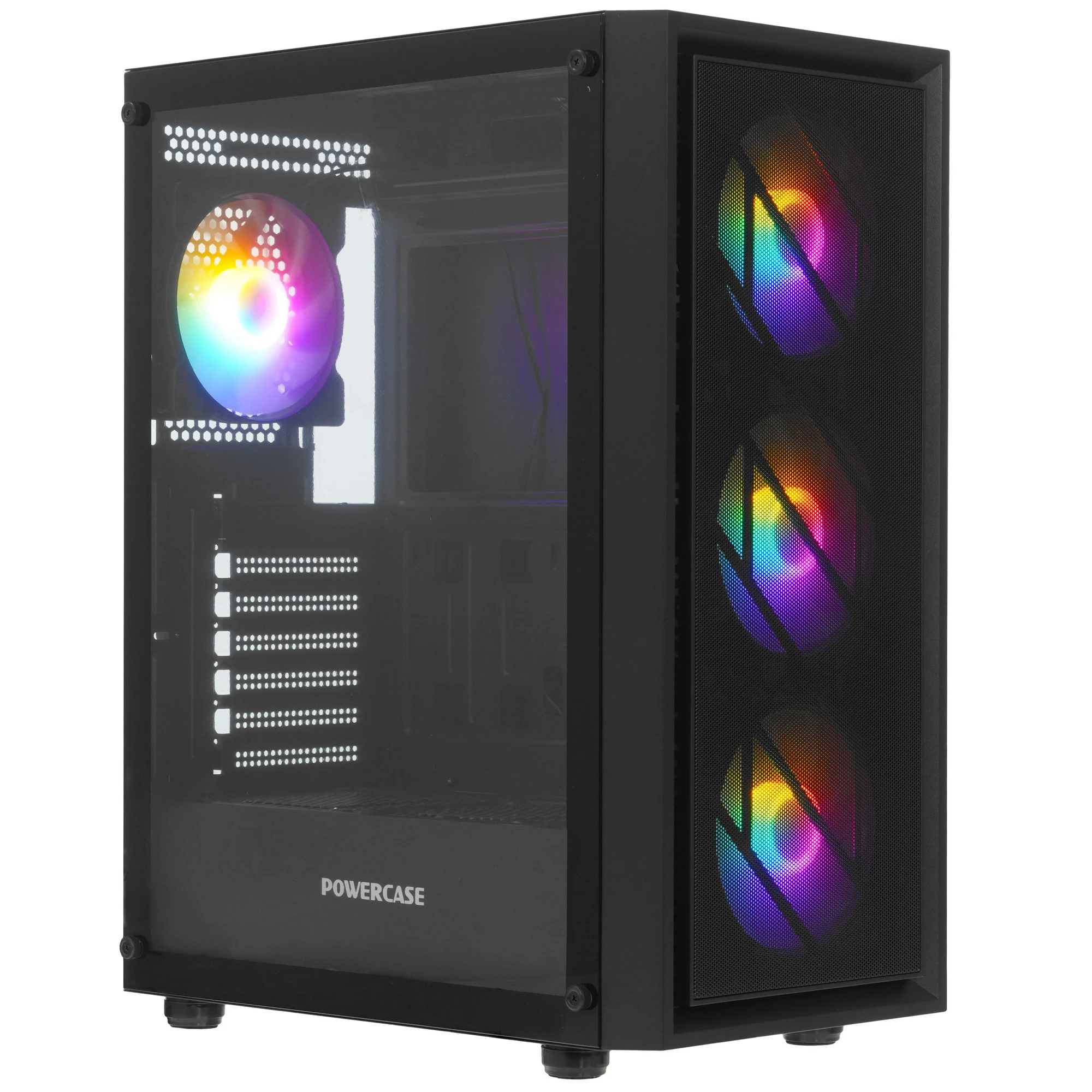 Корпус Powercase Mistral EA16 Black (CMAEA16-L4); ATX; Midi-Tower; 4х120 мм; 2xUSB 2.0/1xUSB 3.0; Mic/Audio; черный