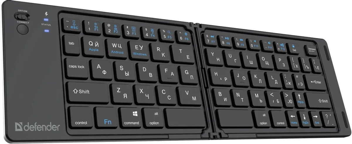 Клавиатура беспроводная Defender Enigma SB-094 (45094); BT 5.2; мембранная; 66 клавиш; встроенный аккумулятор; ENG\RUS; черный