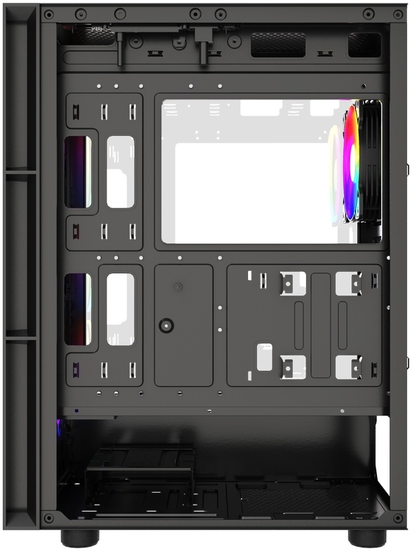 Корпус Powercase Mistral EA17 Black (CMAEA17-A4); ATX; Midi-Tower; 4х120 мм; 2xUSB 2.0/1xUSB 3.0; Mic/Audio; черный