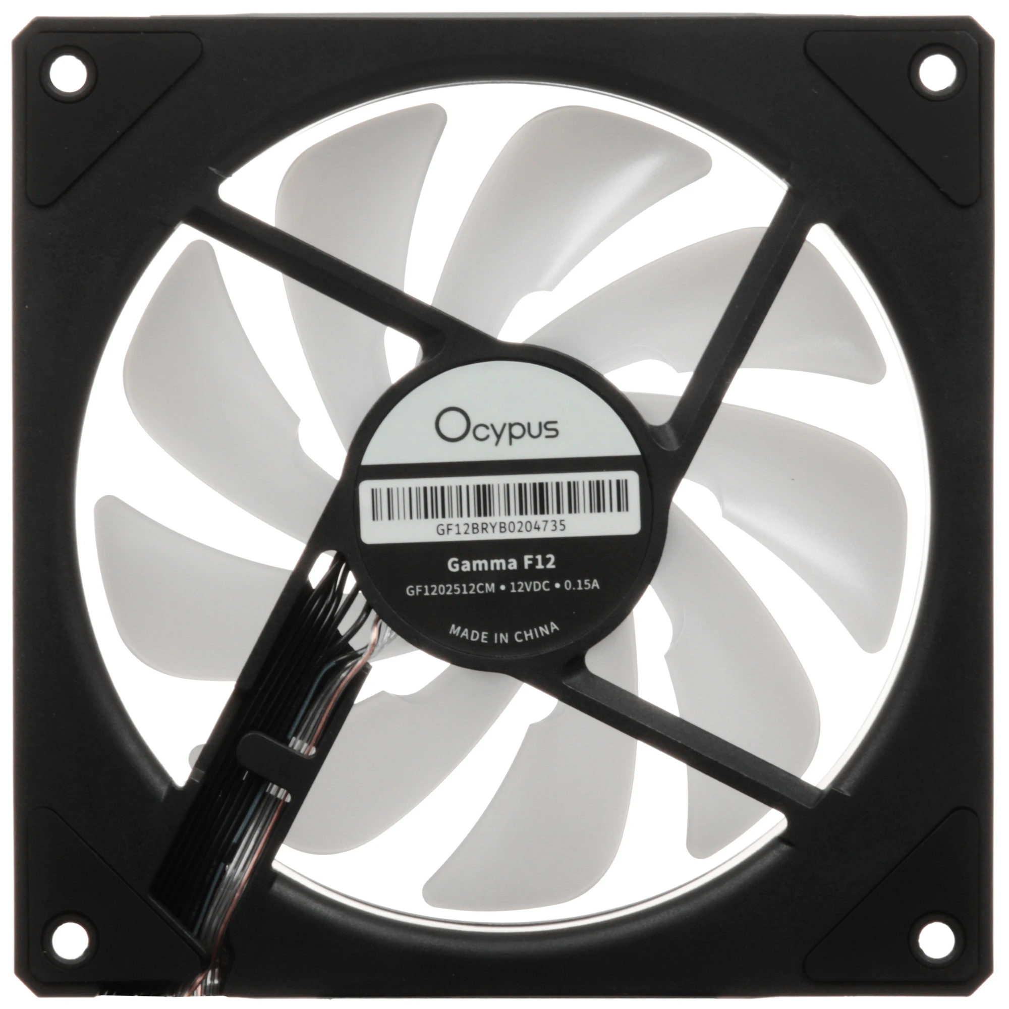 Вентилятор 120 мм Ocypus Gamma F12 BK (Gamma-F12-BK); 3-pin; 1300 об/мин; 44.55 CFM; 24.5 дБ