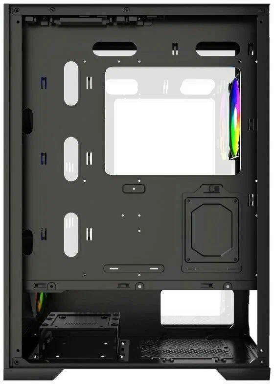 Корпус Powercase Mistral B415 ARGB Black (CMAB415-A4); ATX; Midi-Tower; без БП; сталь; 2x3.5" int.; 4 x 120 мм; 1xUSB 2.0/1xUSB 3.0/Mic/Aud; чёрный