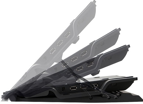 Система охлаждения для ноутбука 17" Zalman ZM-NS2000 Black; пластик + металл; 1x200 мм; USB; чёрный