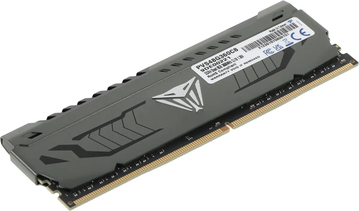 Модуль памяти DDR4 8 ГБ Patriot Viper Steel (PVS48G360C8***); 28800 MБ/с; 3600 МГц; радиаторы; RET