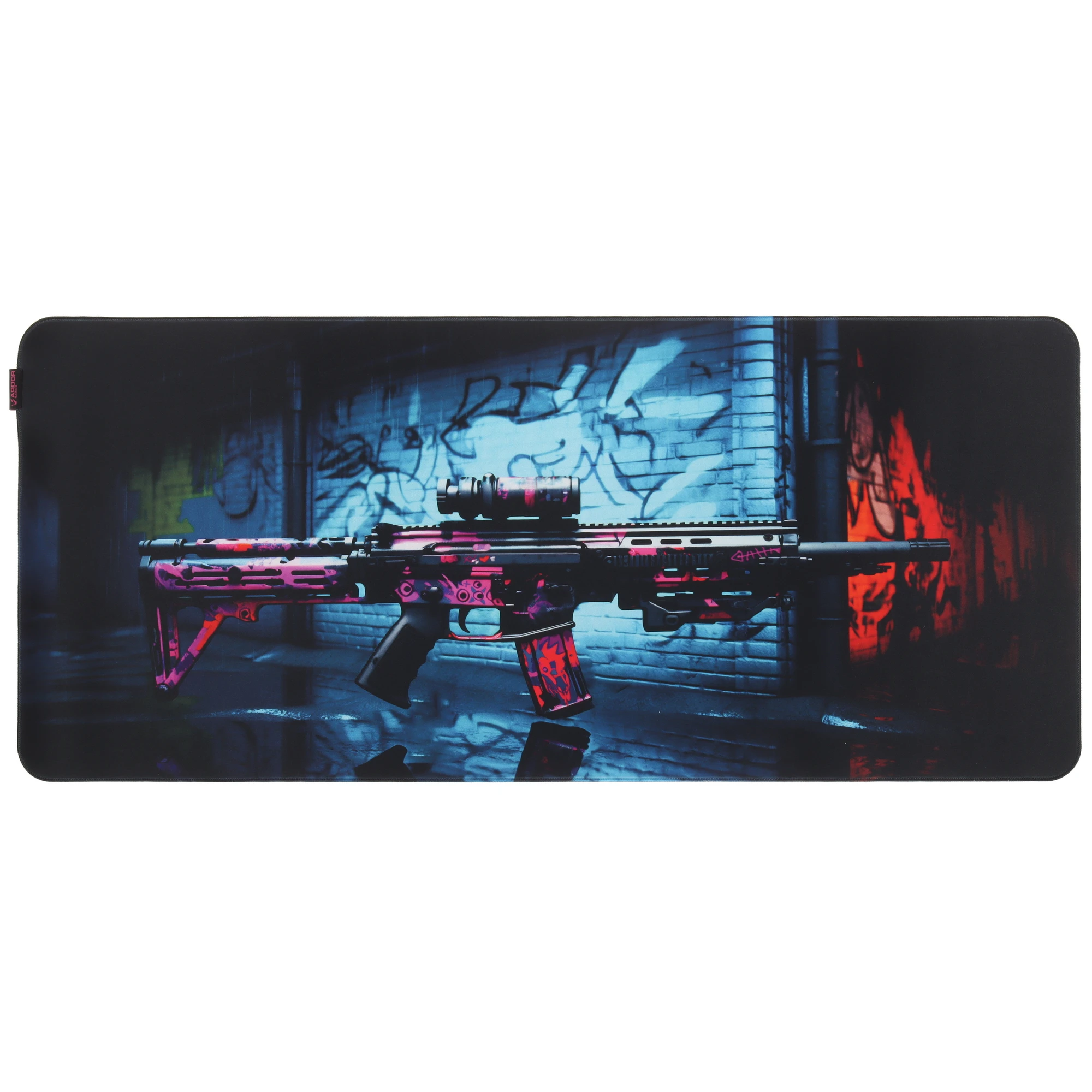 Коврик для мыши ARDOR GAMING Replica AR-15-2 XL; ткань + резиновая основа; 900 х 400 х 4 мм; игровая поверхность; рисунок