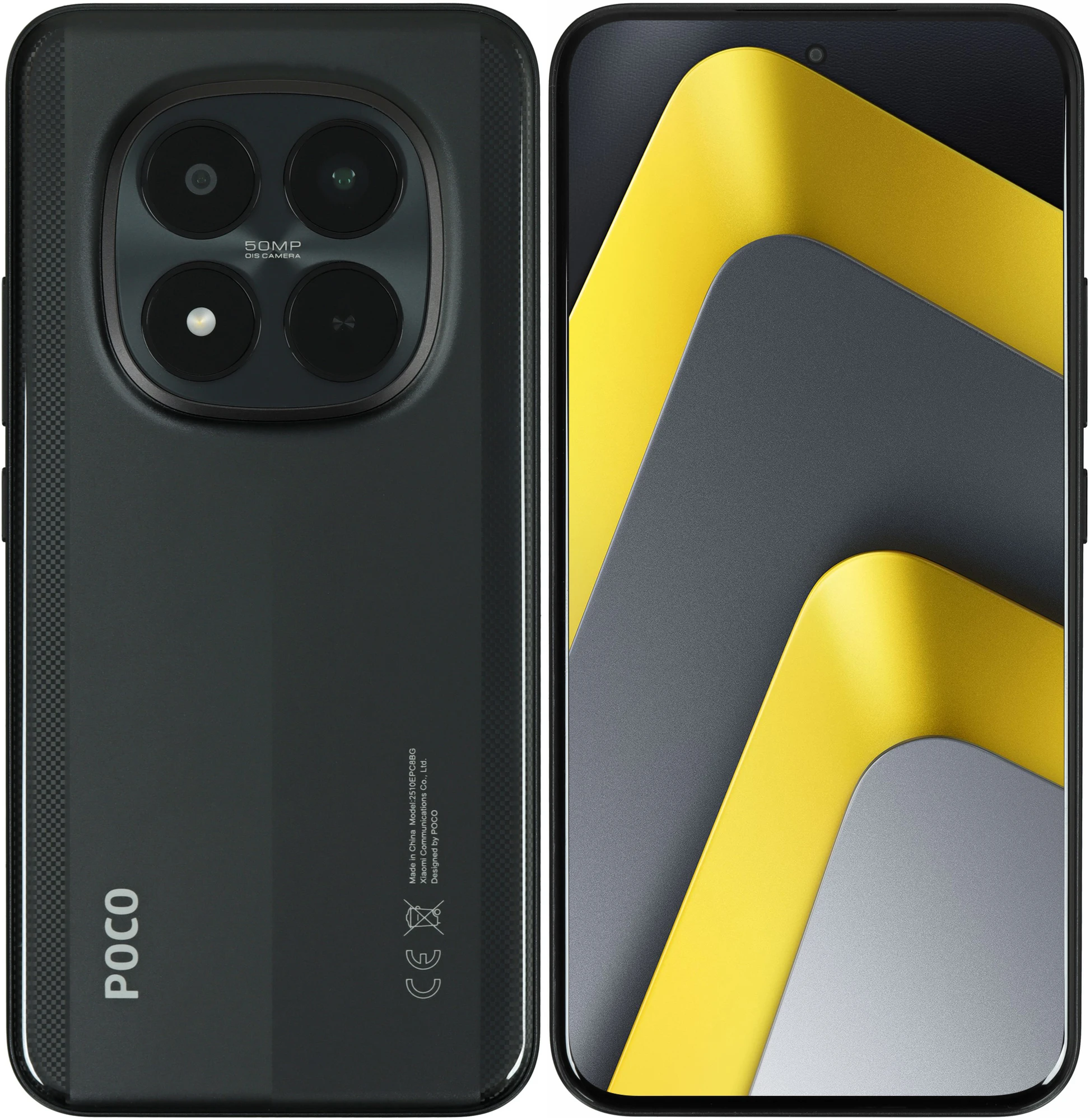 Смартфон 6.83" POCO M8 Pro 5G 12 Гб/512 Гб черный, AMOLED 120 Гц, 2772x1280, Snapdragon 7s Gen 4 8 ядер 2.7 Ггц, 50+8 Мп/32 Мп BT5.4, Android 15