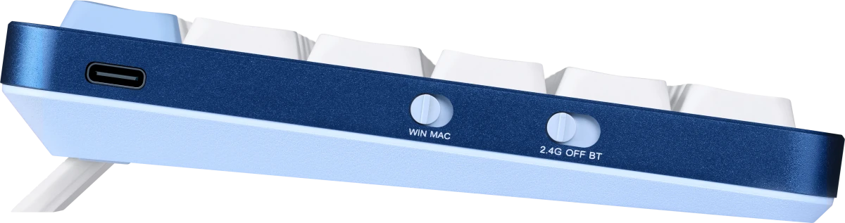 Клавиатура игровая Redragon Eva Pro (72369); USB + (BT/2.4 Ггц); механическая; 96 клавиш; 12 (+FN); RGB подсветка; встроенный аккумулятор; ENG\RUS; бе