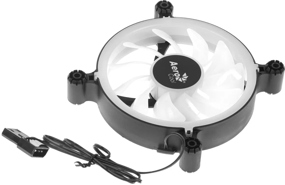 Вентилятор 120 мм AeroCool SPECTRO 12 FRGB***; 4-pin; 1000 об/мин; 19,6 дБ; пластик; подсветка