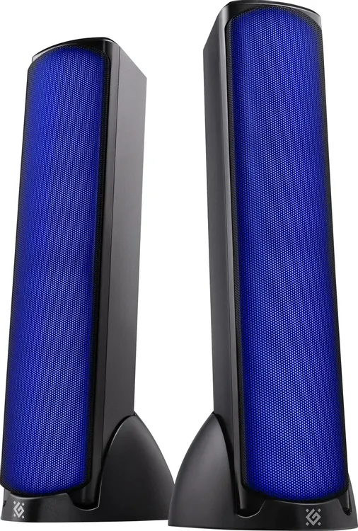 Акустическая система 2.0 Defender SkyPulse (65097); 10 Вт; 65 - 16000 Гц; пластик; BT 5.1; RGB подсветка; регулятор громкости на шнуре; USB; чёрный