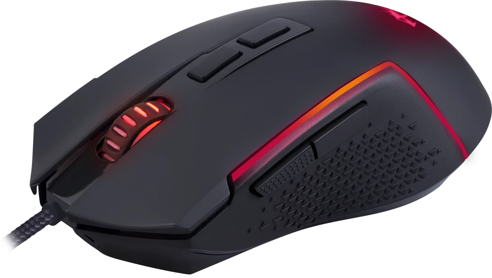 Мышь игровая Redragon TRIDENT LITE (72018***); USB; IR-оптический; 1200 - 8000 dpi; 7 кнопок; колесо-кнопка; LED подсветка; чёрный