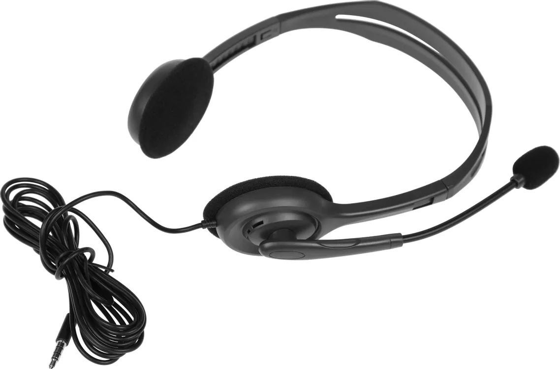 Гарнитура накладные Logitech H111 Stereo Headset (981-000594***); оголовье (headband); 20 - 20 000 Г