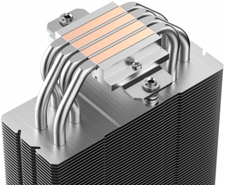 Кулер для процессора 120 мм ID-Cooling SE-214-XT ZF White, 1x120 мм, 4 pin, ARGB , 500-1600 об/мин, белый, 180 Вт, 28.5 дБ, 4 трубки