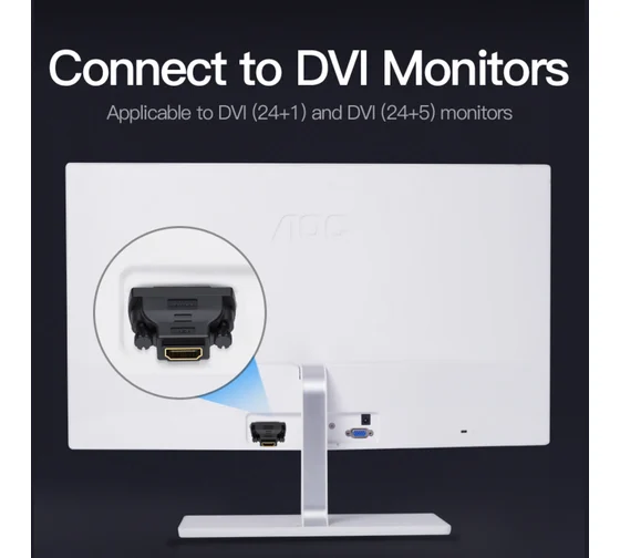 Переходник HDMI(F) - DVI-D(M) Vention (ECDB0) Black